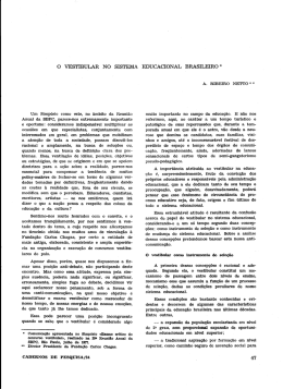 O VESTIBULAR NO SISTEMA EDUCACIONAL BRASILEIRO i*