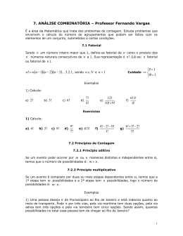 Análise Combinatória – Professor Fernando