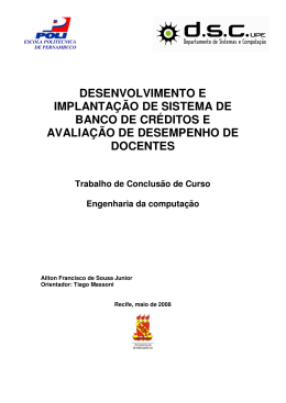 desenvolvimento e implanta&ccedil;&atilde;o de sistema de banco de cr&eacute;ditos e