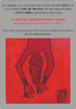 Em parceria com o instituto Nova Uni&atilde;o da Arte (NUA) e a