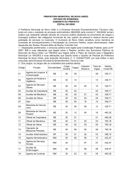 PREFEITURA MUNICIPAL DE NOVA UNI&Atilde;O ESTADO