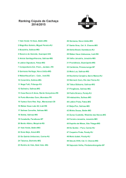 Veja a lista aqui - C&uacute;pula da Cacha&ccedil;a