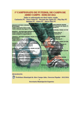 1&deg; campeonato de futeboi: de campo de abre cab