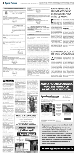 4 Geral HAVAN REPASSA R$ 6 MIL PARA ASSOCIA&Ccedil;&Atilde;O DE