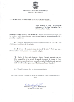 Lei Municipal n° 740/2014