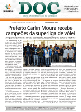 Edi&ccedil;&atilde;o 3604 quarta-feira, 15 de abril de 2015 com 19 p&aacute;ginas