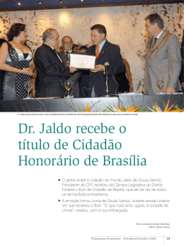 Dr. Jaldo recebe o título de Cidadão Honorário de Brasília