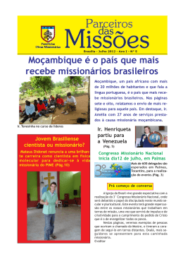 jornal Parceiros das Miss&otilde;es