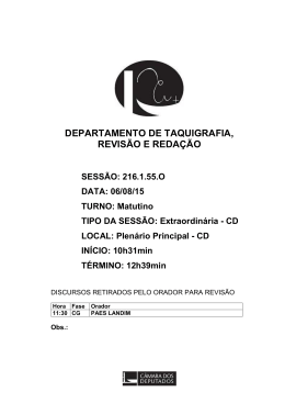 Sess&atilde;o Extraordin&aacute;ria - 10h31