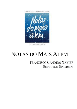 NOTAS DO MAIS ALÉM - livrariaflamarion.com.br
