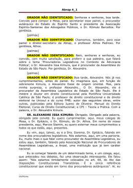 Procuradores Legislativos no Contexto da Advocacia P&uacute;blica