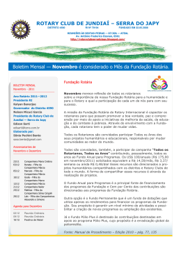 Boletim de Novembro 11 - Rotary Club de Jundiai