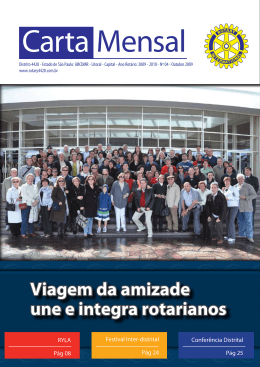 Viagem da amizade une e integra rotarianos