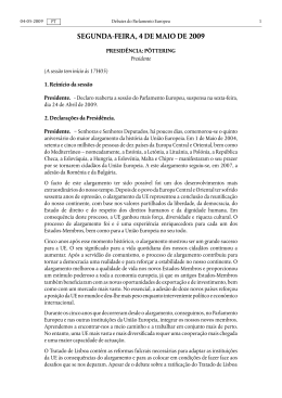 Debates do Parlamento Europeu