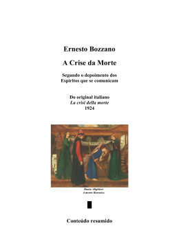A Crise da Morte - Ernesto Bozzano
