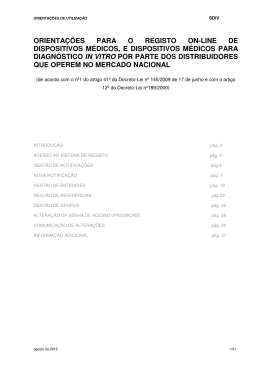 Orienta&ccedil;&otilde;es de registo DM/DIV