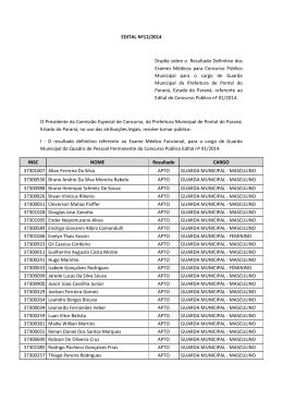 Ed 012/2014 - Pontal do Paran&aacute;