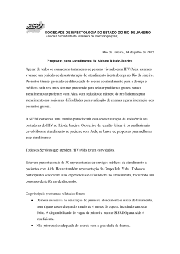 Propostas para Atendimento de Aids no Rio de Janeiro