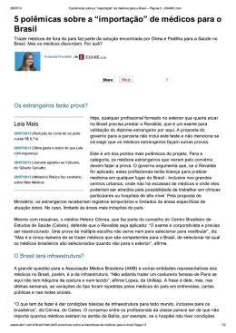5 polêmicas sobre a “importação” de médicos para o Brasil