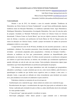 Jogos matem&aacute;ticos para as S&eacute;ries Iniciais do Ensino