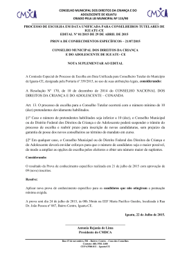 nota suplementar ao edital - Prefeitura Municipal de Iguatu
