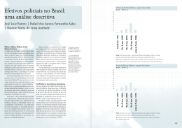 Efetivos policiais no Brasil: uma an&aacute;lise descritiva