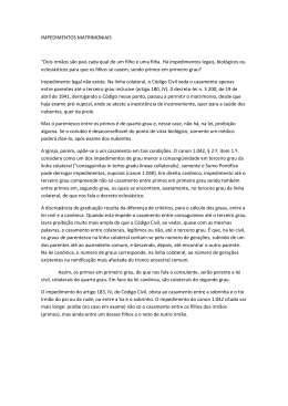 IMPEDIMENTOS MATRIMONIAIS