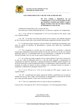 Lei Complementar nº 485 - Prefeitura Municipal de Caxias do Sul