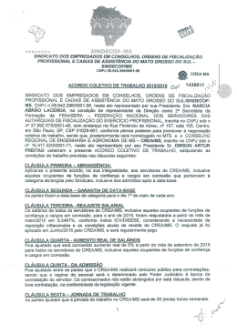 Acordo Coletivo 2015/2016 - Crea-MS