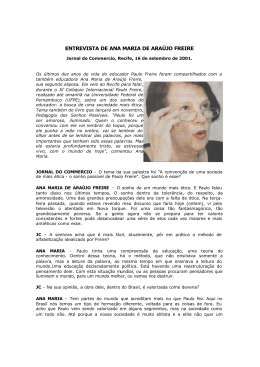 Entrevista de Ana Maria de Araújo Freire