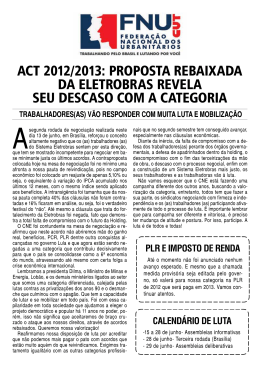 act 2012/2013: proposta rebaixada da eletrobras revela seu