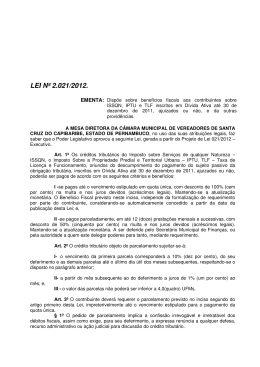 Lei 2.021-2012 - Câmara de Vereadores de Santa Cruz do