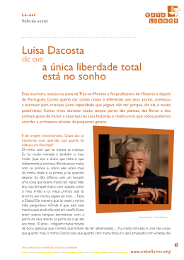 Luísa Dacosta a única liberdade total está no sonho