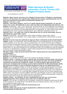 R&aacute;dio Nacional de Bras&iacute;lia entrevista o Coord. T&eacute;cnico UVC