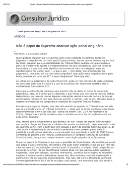 (Imprimir - Conjur - Renato Stanziola: N\343o \351 papel do