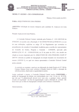 recurso impetrado pelo candidato arqleyson de lima pinheiro