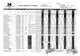 ESCALA MENSAL DE PLANT&Otilde;ES