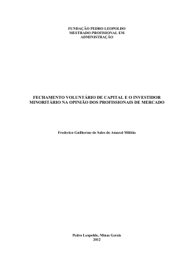 fechamento voluntário de capital e o investidor minoritário na