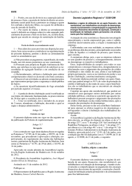 Decreto Legislativo Regional n.º 33/2012/M