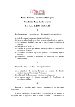 UNIVERSIDADE NOVA DE LISBOA - Faculdade de Direito da UNL