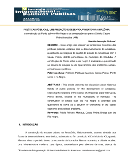 POL&Iacute;TICAS P&Uacute;BLICAS, URBANIZA&Ccedil;&Atilde;O E DESENVOLVIMENTO