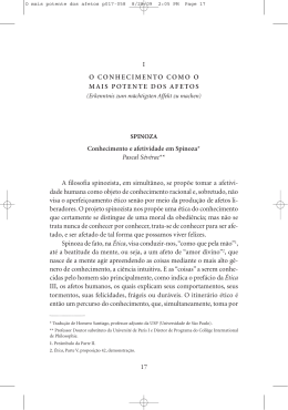 I O CONHECIMENTO COMO O MAIS POTENTE DOS AFETOS 17