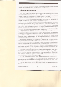 H&aacute; mais de um Anti &Eacute;dipo