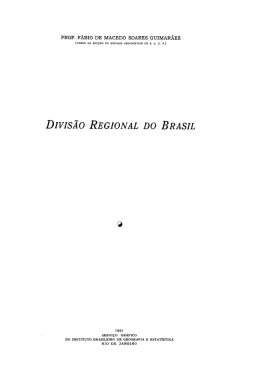 DIVIS&Atilde;O REGIONAL Do BRASIL