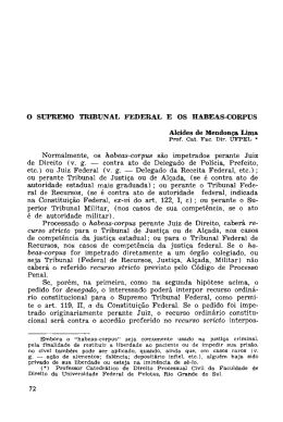 O Supremo Tribunal Federal e os habeas-corpus