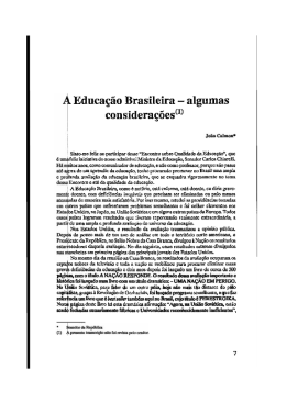 A Educa&ccedil;&atilde;o Brasileira - algumas