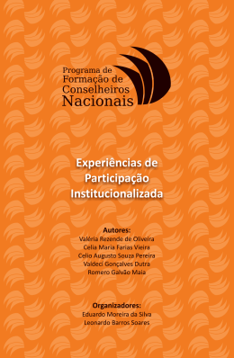 Experi&ecirc;ncias de Participa&ccedil;&atilde;o Institucionalizada