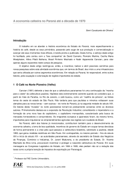 Artigo | A economia cafeeira no Paran&aacute; at&eacute; a d&eacute;cada de 1970