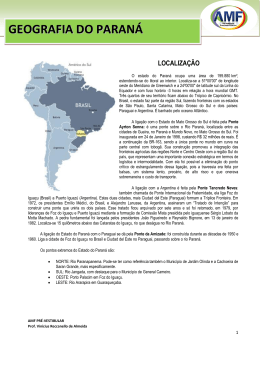 GEOGRAFIA DO PARAN&Aacute;