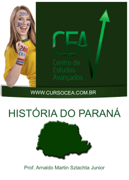 Hist&oacute;ria do Paran&aacute;